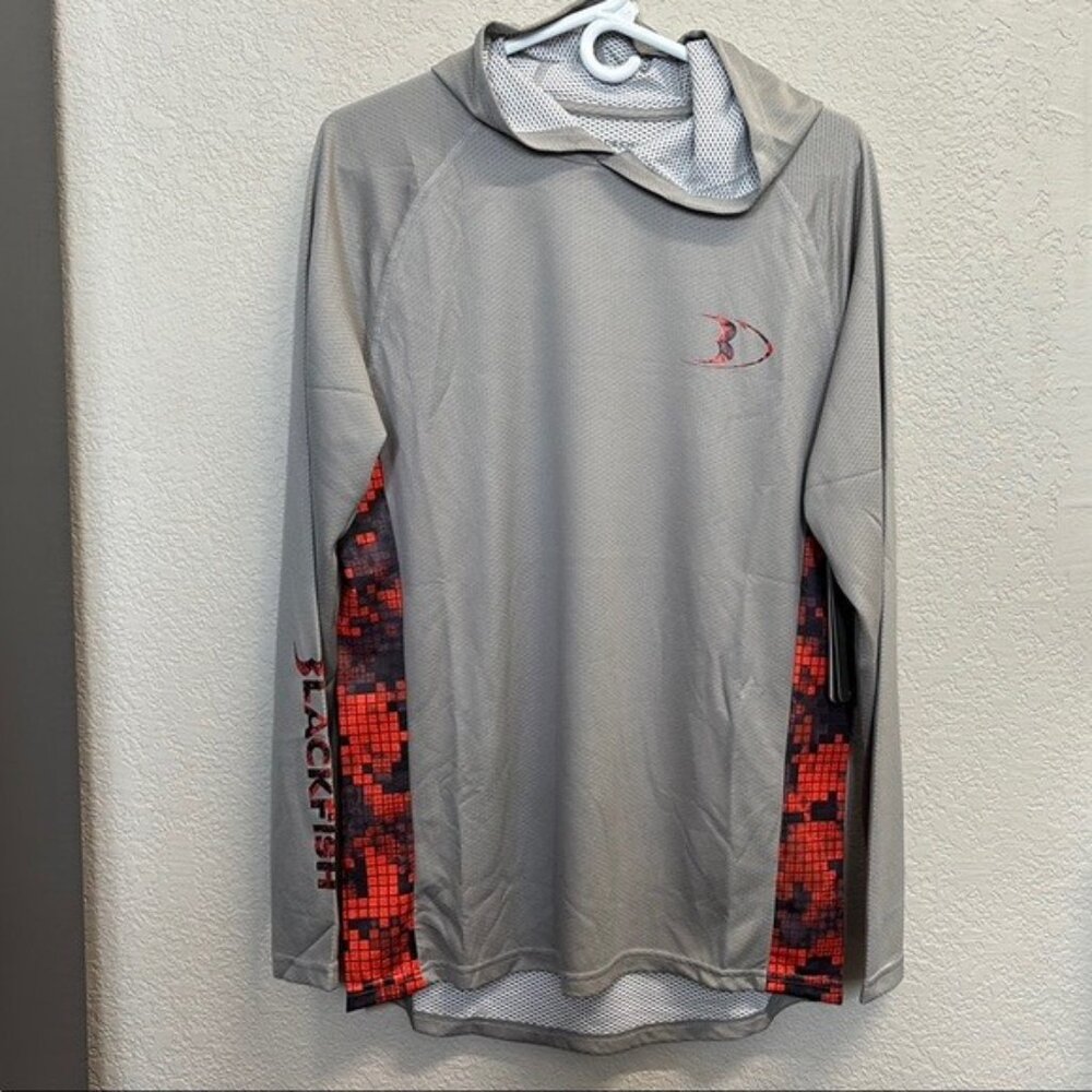 Men's Blackfish UPF Guide Hoodie (Red) - Size M